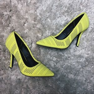 Neon Yellow Pumps